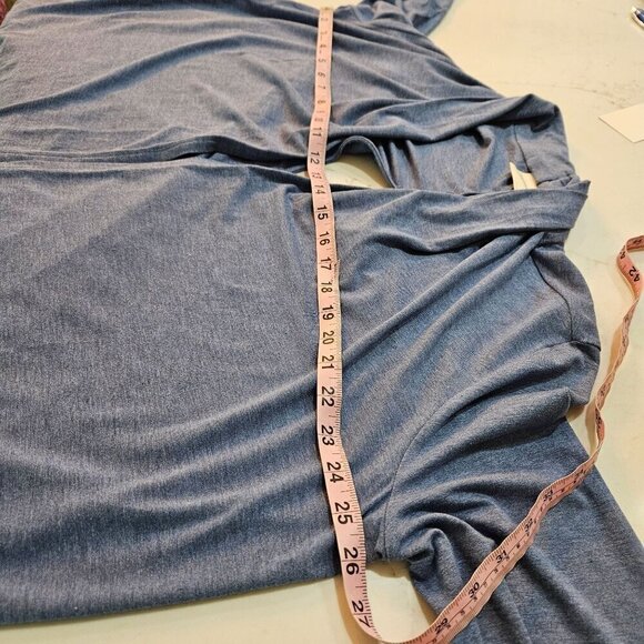 Zenergy By Chico's Blue Knit Cardigan Sweater Draped Size 2 large - Picture 7 of 8